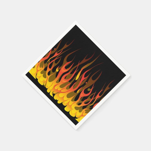 Serviette En Papier Flames serviettes (Coin)