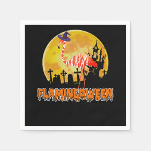 Serviette En Papier Flamingo   Flamingoween Funny Witch Halloween