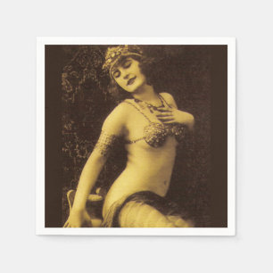 Serviette En Papier Flamme de Sepia 1