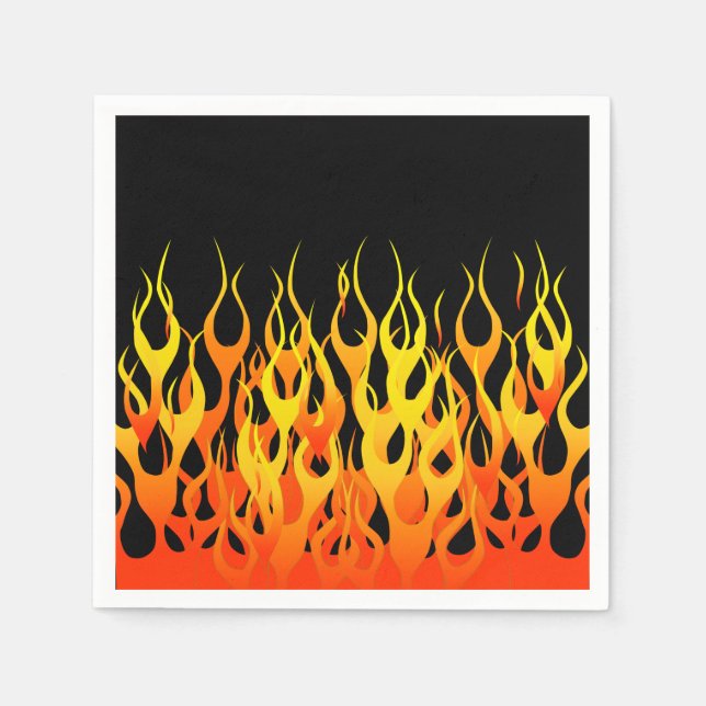 Serviette En Papier Flammes de course Hot Classic en flammes (Devant)