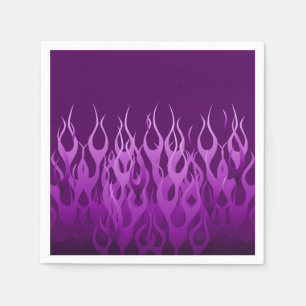 Serviette En Papier Flammes de course violet cool