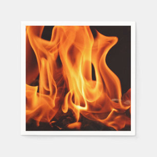 Serviette En Papier Flammes de cuisine barbecue