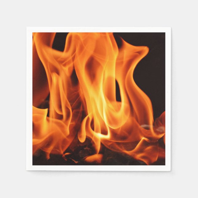 Serviette En Papier Flammes de cuisine barbecue (Devant)