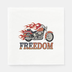 Serviette En Papier Flammes de moto Liberté