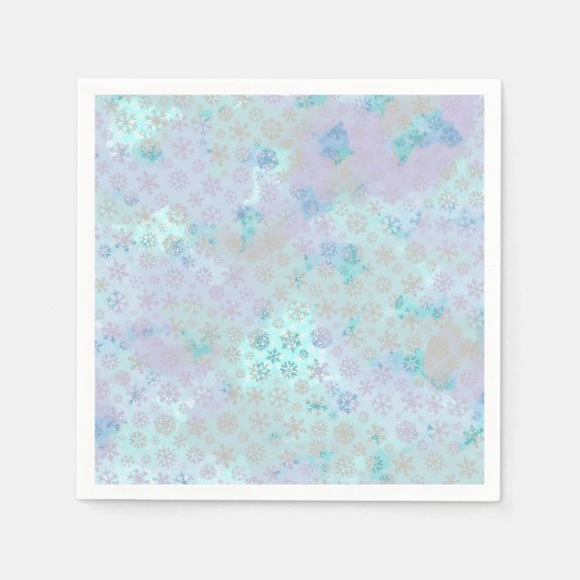Serviette En Papier Flammes de neige de Party Napkins (Devant)