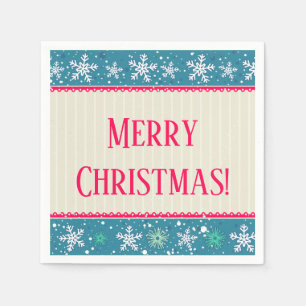 Serviette En Papier Flammes de neige et cadeaux serviettes