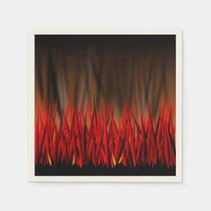 SERVIETTE EN PAPIER FLAMMES D'INCENDIE