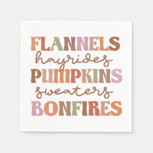 Serviette En Papier Flannings Bonfires Citrouille