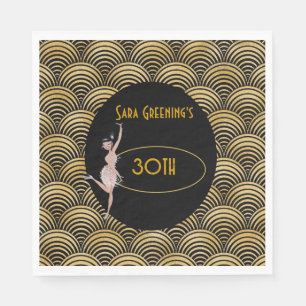 Serviette En Papier Flapper des années 20 Années 20 Grande Gatsby 1920
