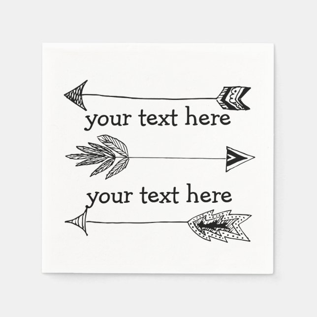 Serviette En Papier Flèches (Devant)