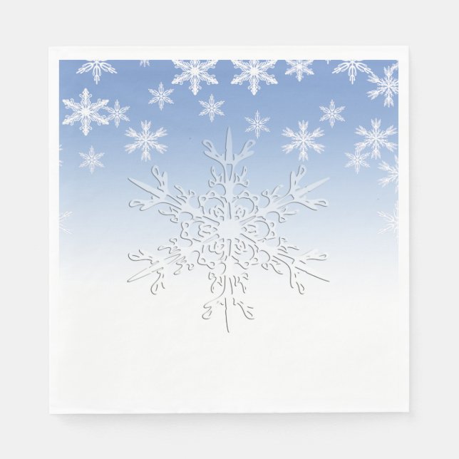 Serviette En Papier Flèches d'hiver bleu (Devant)