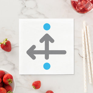 Serviette En Papier Flèches Et Points Bleus