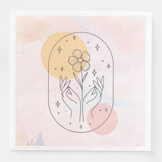 Serviette En Papier Fleur (Devant)