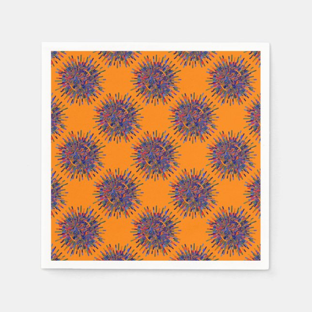 Serviette En Papier Fleur Abstraite (Devant)