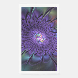 Serviette En Papier Fleur abstraite moderne colorée tendance