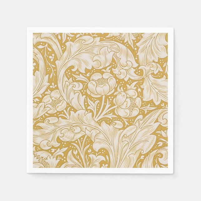 Serviette En Papier Fleur boutonnière classique de William Morris (Devant)