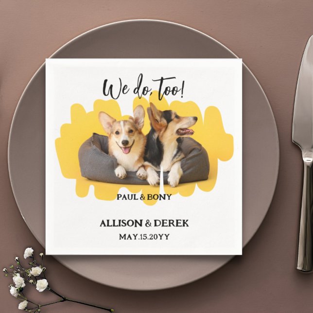 Serviette En Papier Fleur Chien Chat Animaux Photo Amoureux des chiens (Créateur téléchargé)