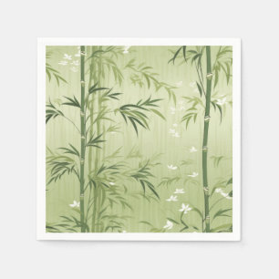 Serviette En Papier Fleur de bambou sereine asiatique (1)