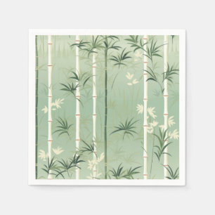 Serviette En Papier Fleur de bambou sereine asiatique (2)