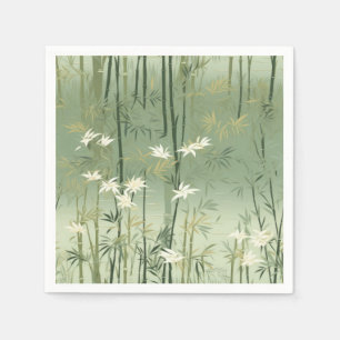 Serviette En Papier Fleur de bambou sereine asiatique (6)