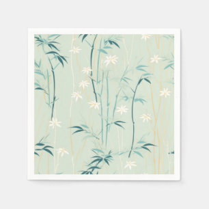 Serviette En Papier Fleur de bambou sereine Asiatique (9)
