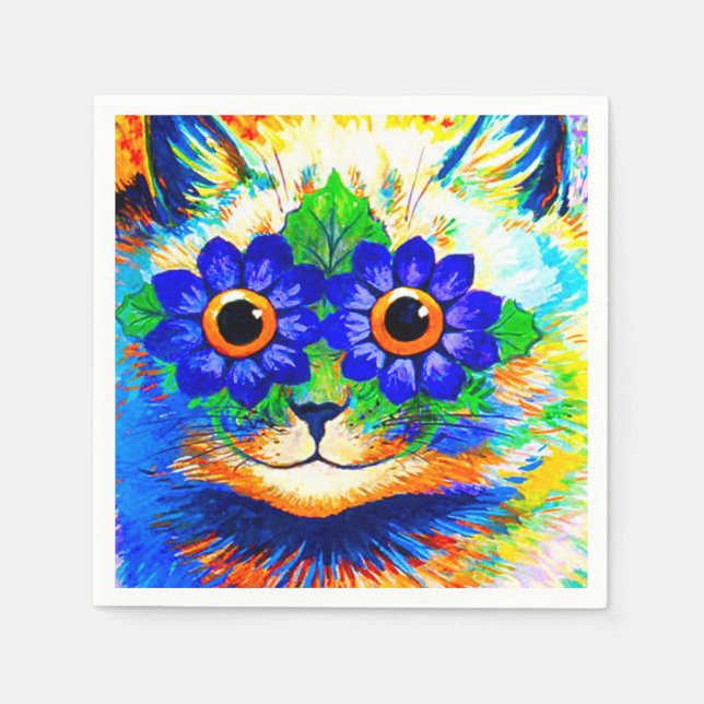 Serviette En Papier Fleur de chat (Devant)