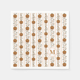 Serviette En Papier Fleur de Citrouille Thanksgiving