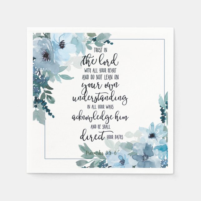 Serviette En Papier Fleur de confiance dans le Seigneur (Devant)