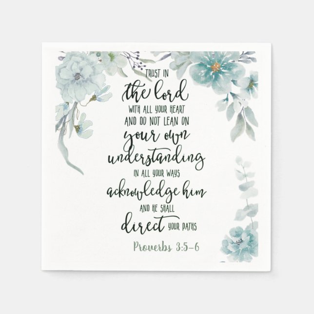 Serviette En Papier Fleur de confiance dans le Seigneur (Devant)