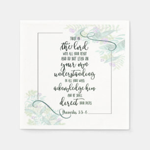 Serviette En Papier Fleur de confiance dans le Seigneur