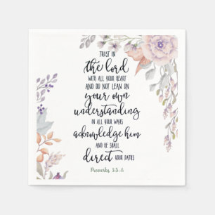 Serviette En Papier Fleur de confiance dans le Seigneur