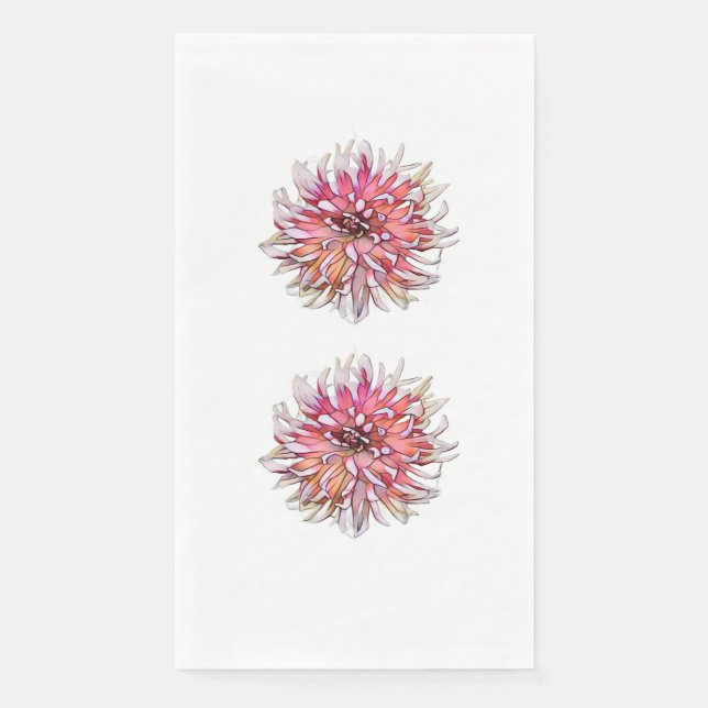 SERVIETTE EN PAPIER FLEUR DE DAHLIA (Devant)