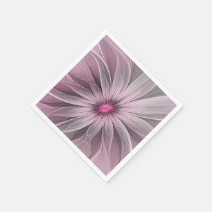 Serviette En Papier Fleur de fantaisie Art abstrait de prune floral fr