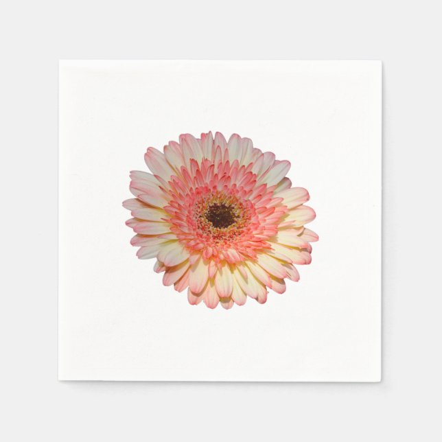 Serviette En Papier Fleur de germe rose simple (Devant)