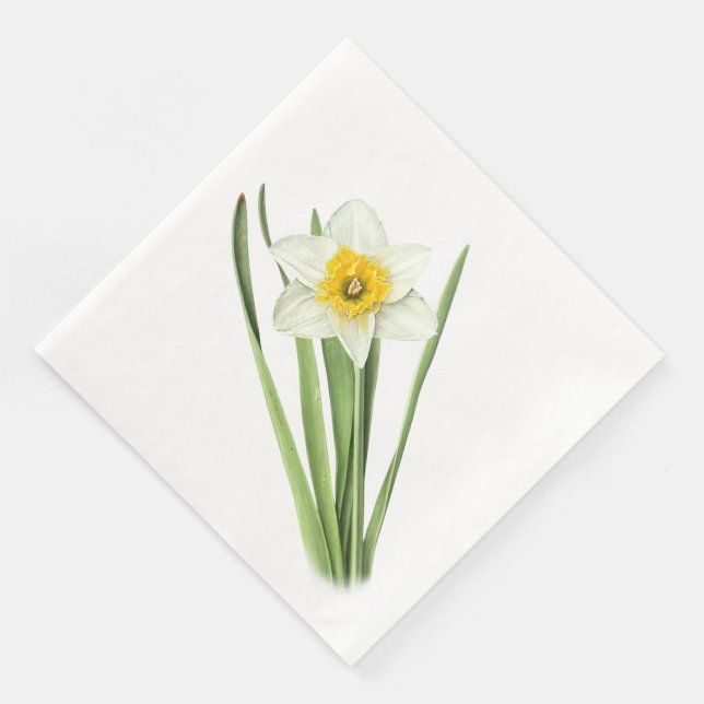 Serviette En Papier Fleur de jonquil (Coin)