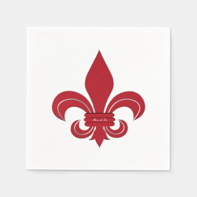 Serviette En Papier Fleur de Lis (Devant)