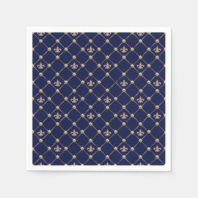 Serviette En Papier Fleur de Lis (Devant)
