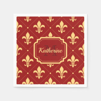 Serviette En Papier Fleur de lis Motif