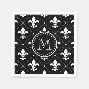 Serviette En Papier Fleur De Lis Motif