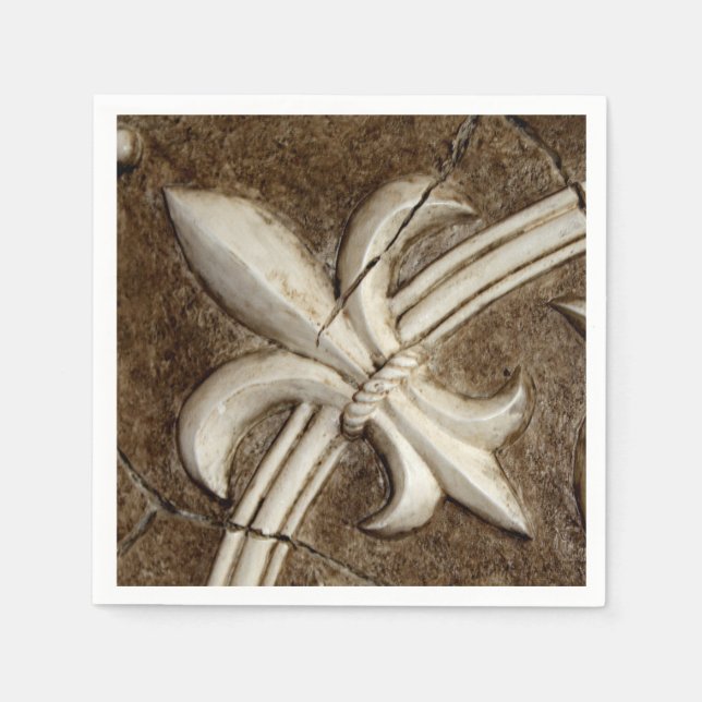 Serviette En Papier Fleur de Lis Napkin (Devant)