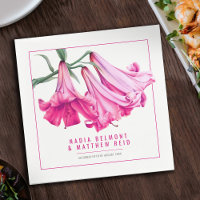 Fleur de lys rose aquarelle mariage