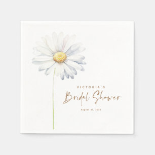 Serviette En Papier Fleur de marguerite blanche élégante boho mignonne