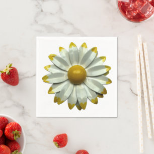 Serviette En Papier Fleur de Marguerite - Jardin Floral de Printemps E