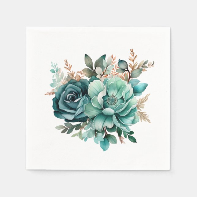 Serviette En Papier Fleur de paonie (Devant)