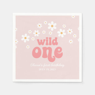 Serviette En Papier Fleur de pissenlit sauvage rétro boho floral premi