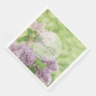 Serviette En Papier Fleur de printemps romantique Floral Blanc Lilac M