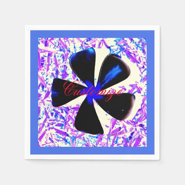 Serviette En Papier Fleur de roue à 5 pétales Thunder_Cove (Devant)
