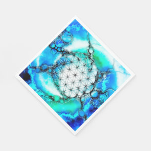 Serviette En Papier Fleur De Vie - Façons Colorées 2