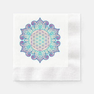 Serviette En Papier Fleur De Vie - Indien Mandala 2