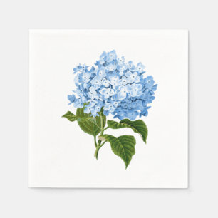 Serviette En Papier Fleur d'hydrangea antique bleu ciel doux